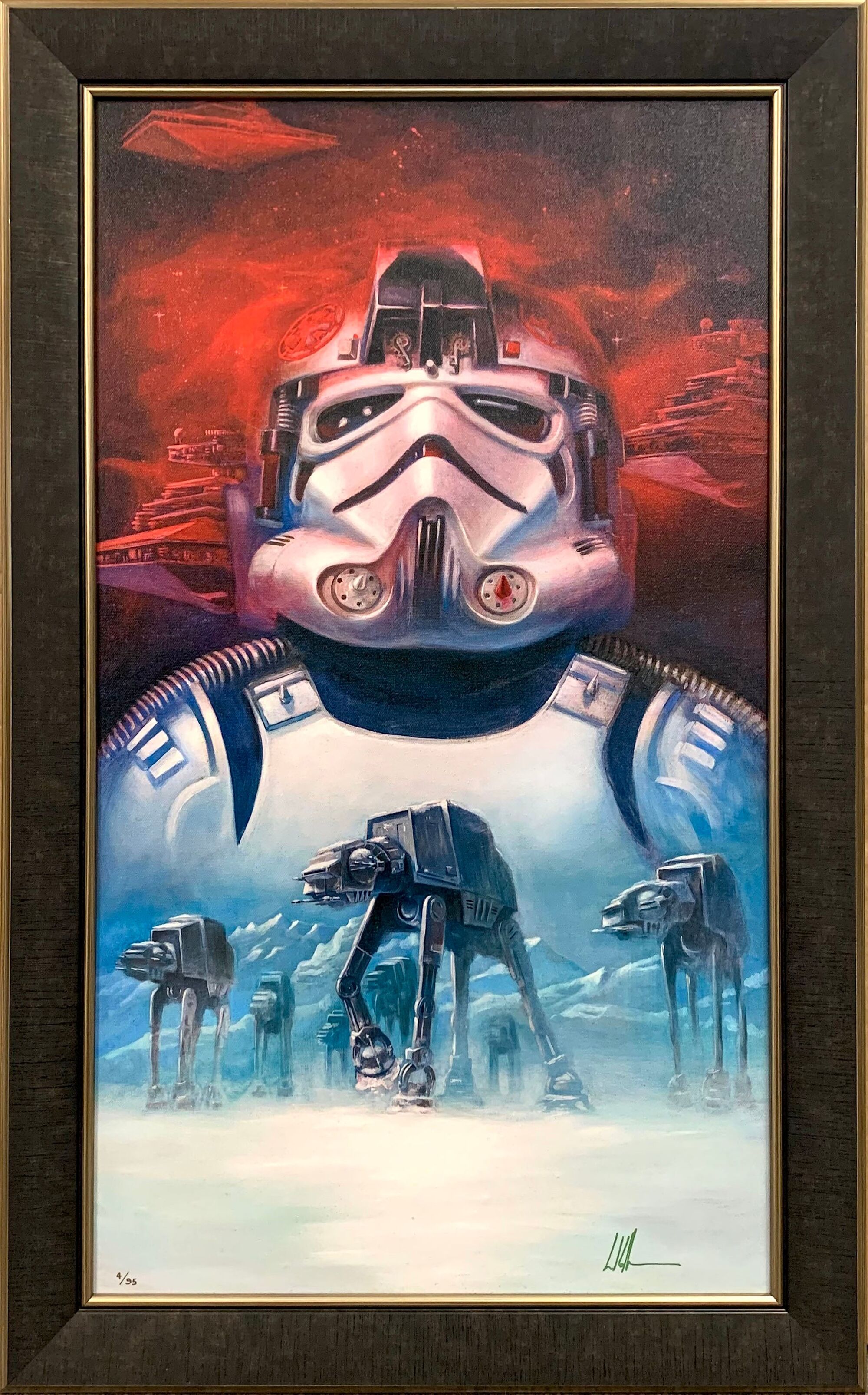 AT-AT Pilot Limited Edition Canvas Signed by Lee Kohse (Framed)