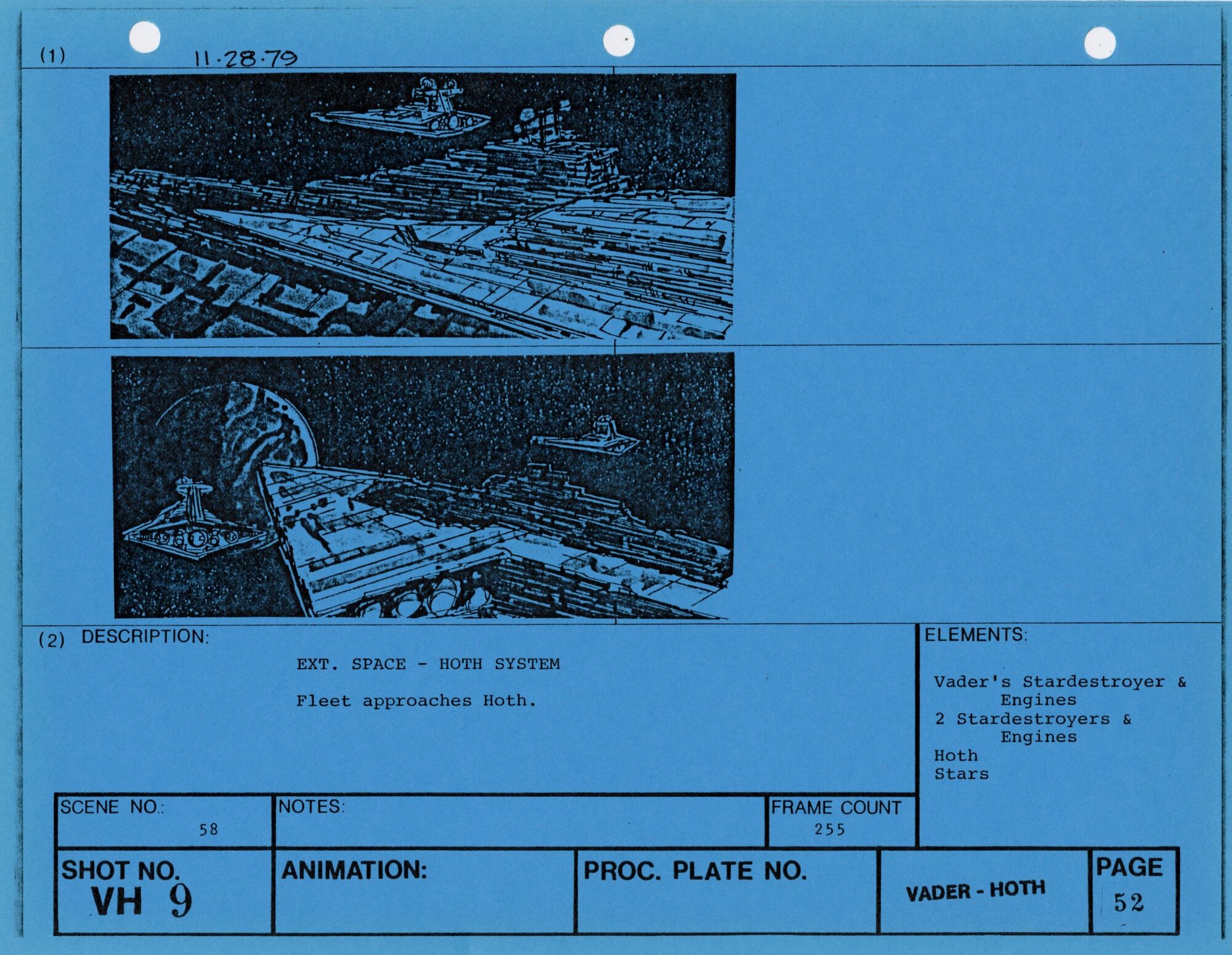 Star Wars: The Empire Strikes Back VFX Storyboard: Vader Hoth 9