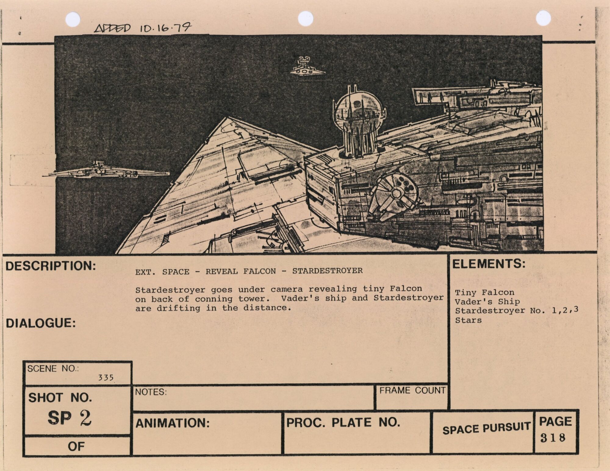 Star Wars: The Empire Strikes Back - VFX Storyboard: Space Pursuit 2