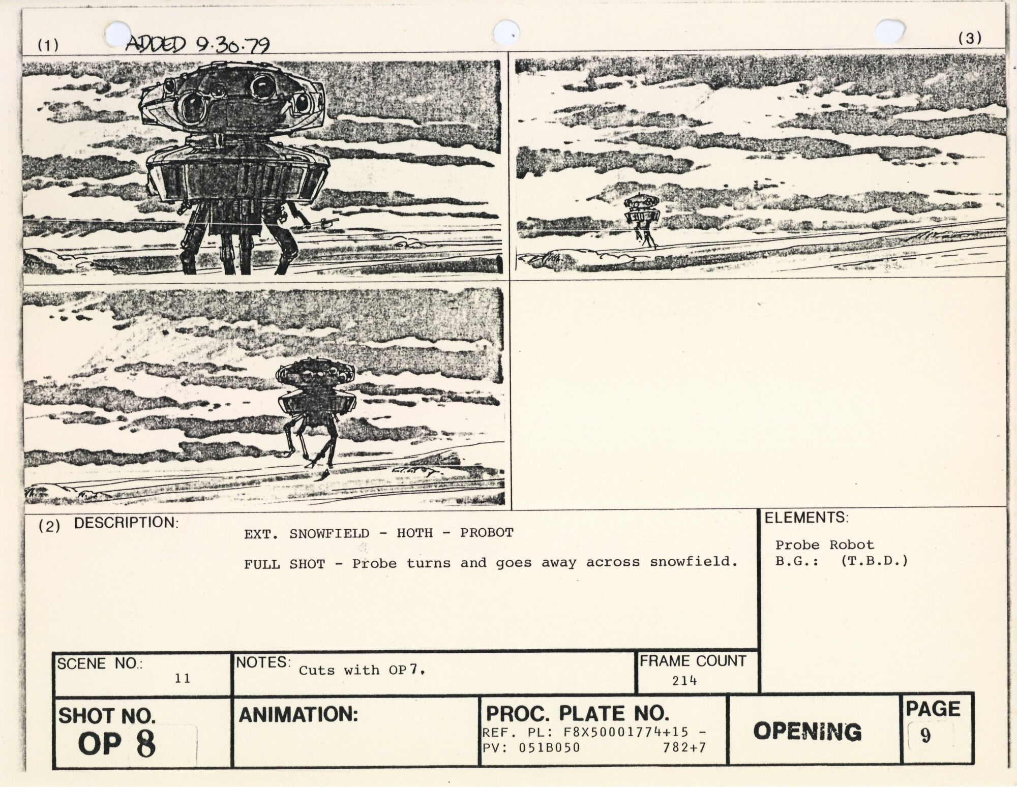 Star Wars: The Empire Strikes Back - VFX Storyboard: Opening 8