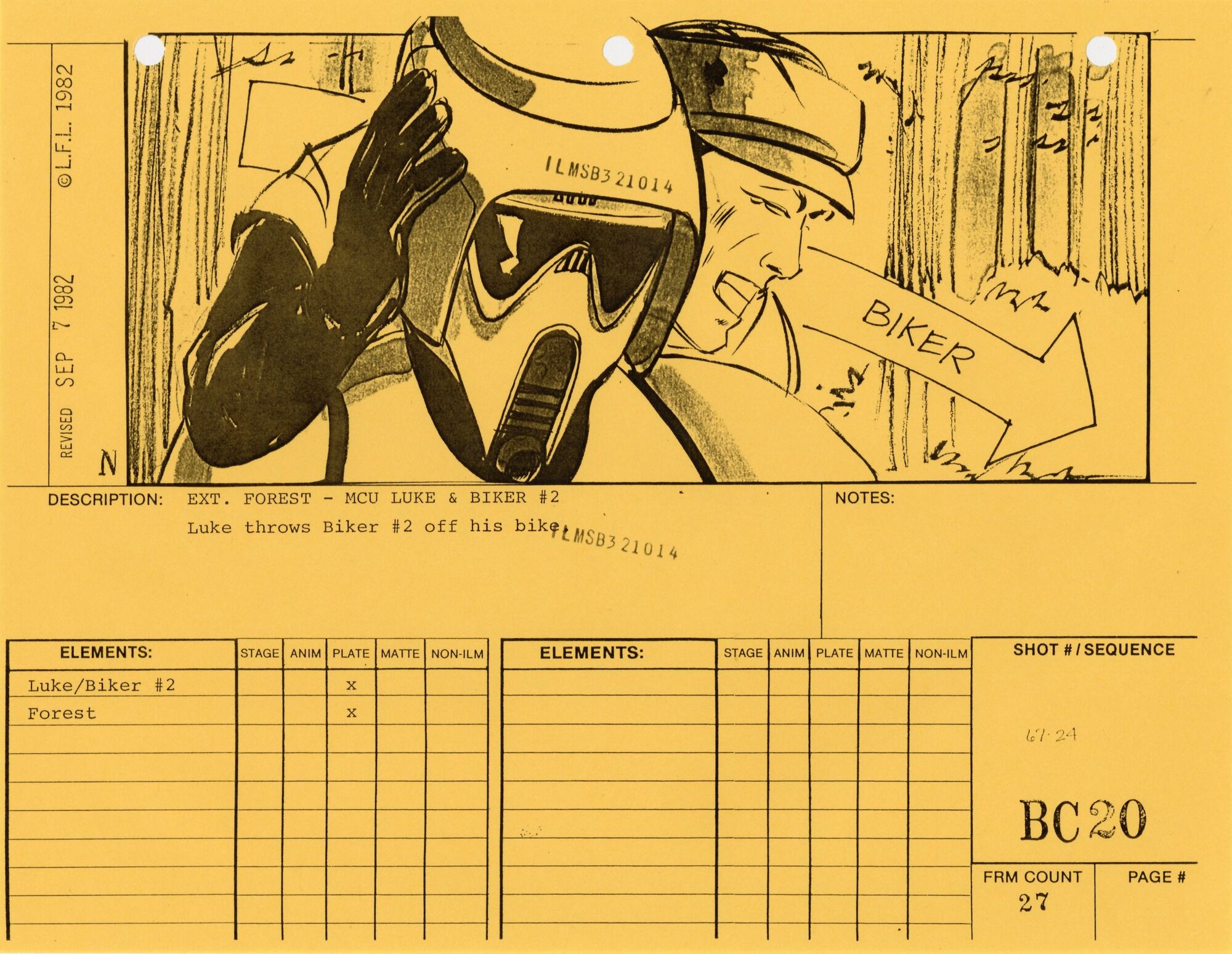 Star Wars: Return of the Jedi - VFX Storyboard: Bike Chase 20