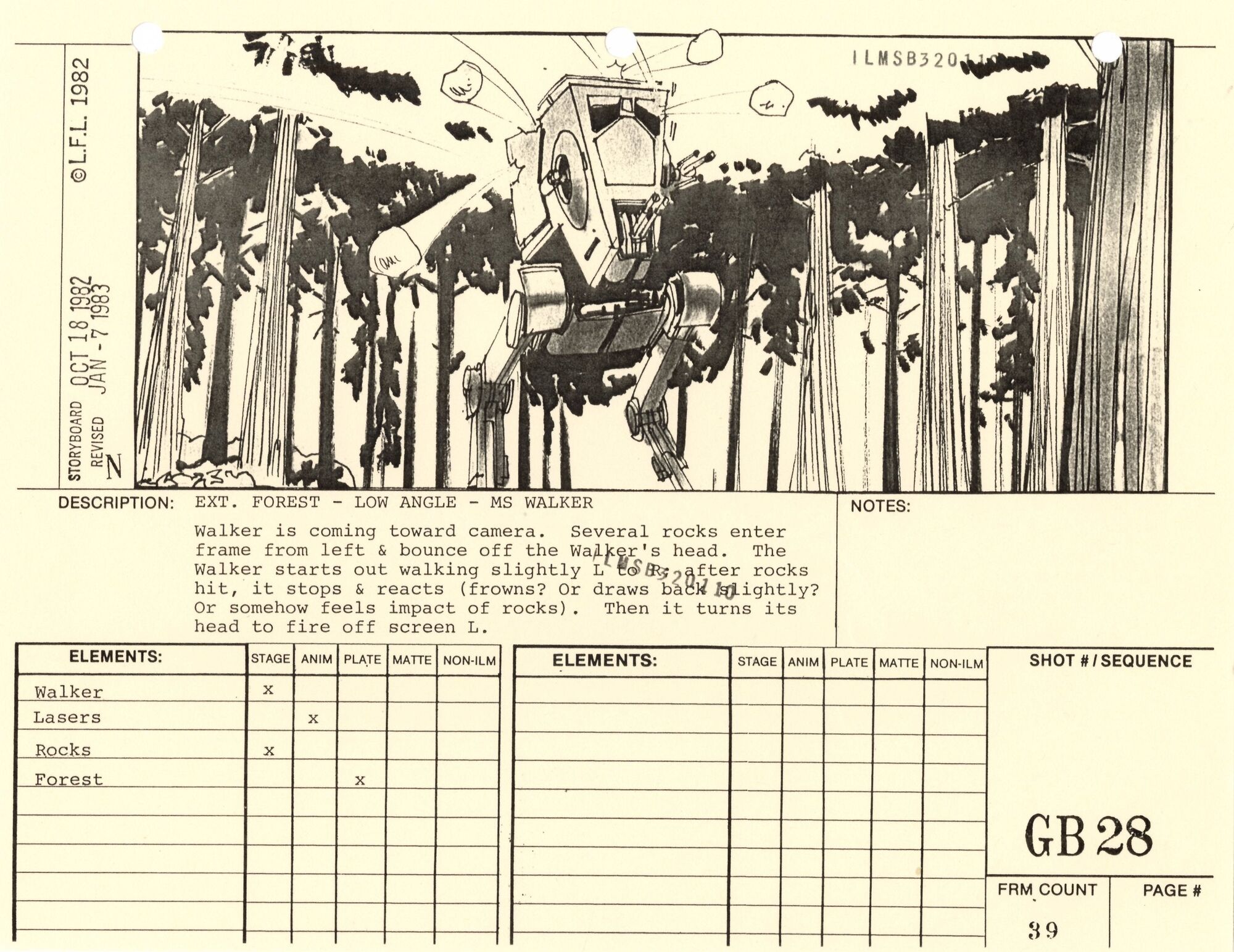 Star Wars: Return of the Jedi - VFX Storyboard: Ground Battle 28