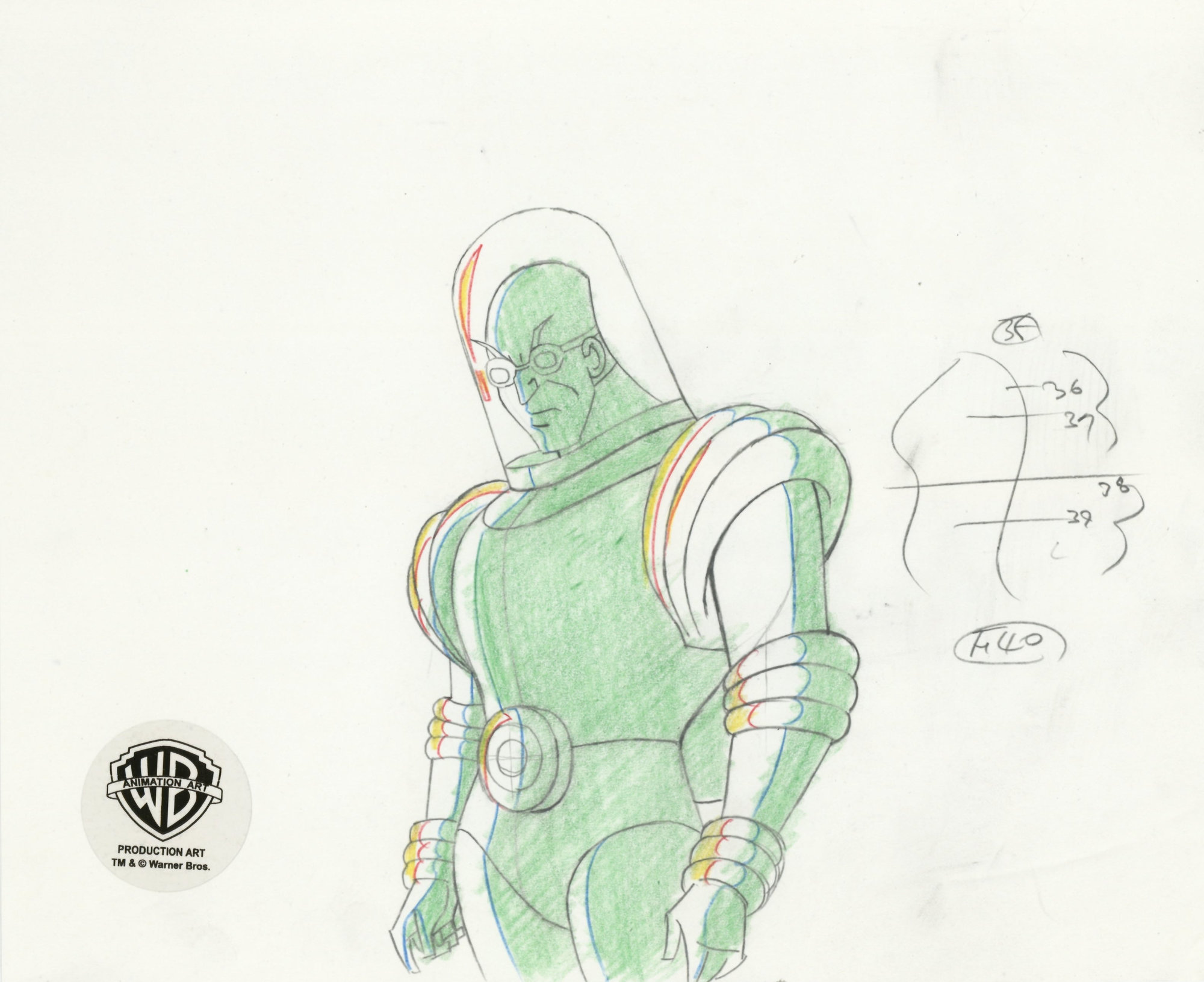 Batman and Mr. Freeze SubZero Original Production Drawing: Mr. Freeze