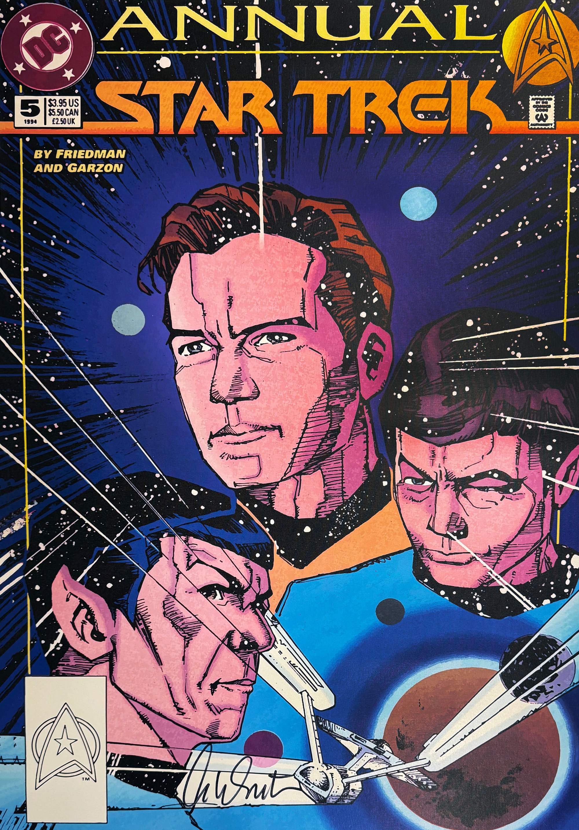 Star Trek Annual #5 - The Dream Walkers, Unique Canvas Signed by William Shatner