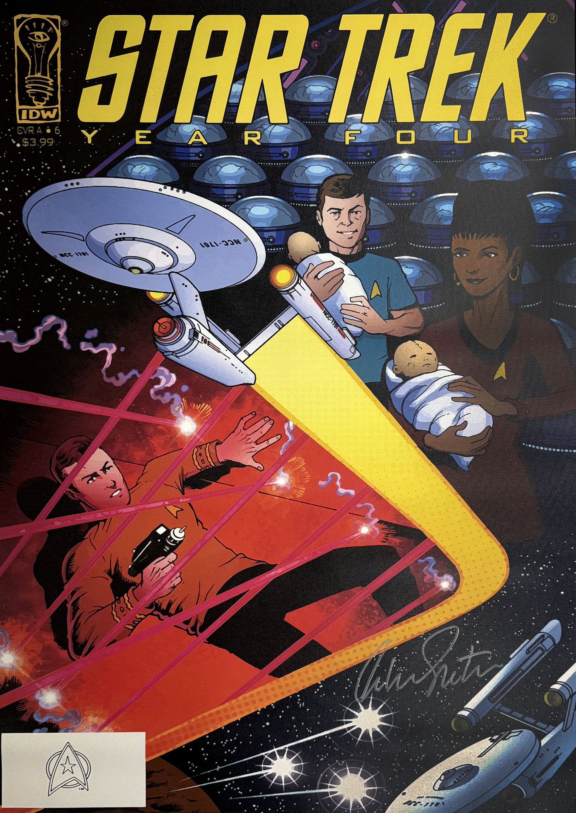 Star Trek: Year Four #6 (Cover A), Unique Canvas Signed by William Shatner