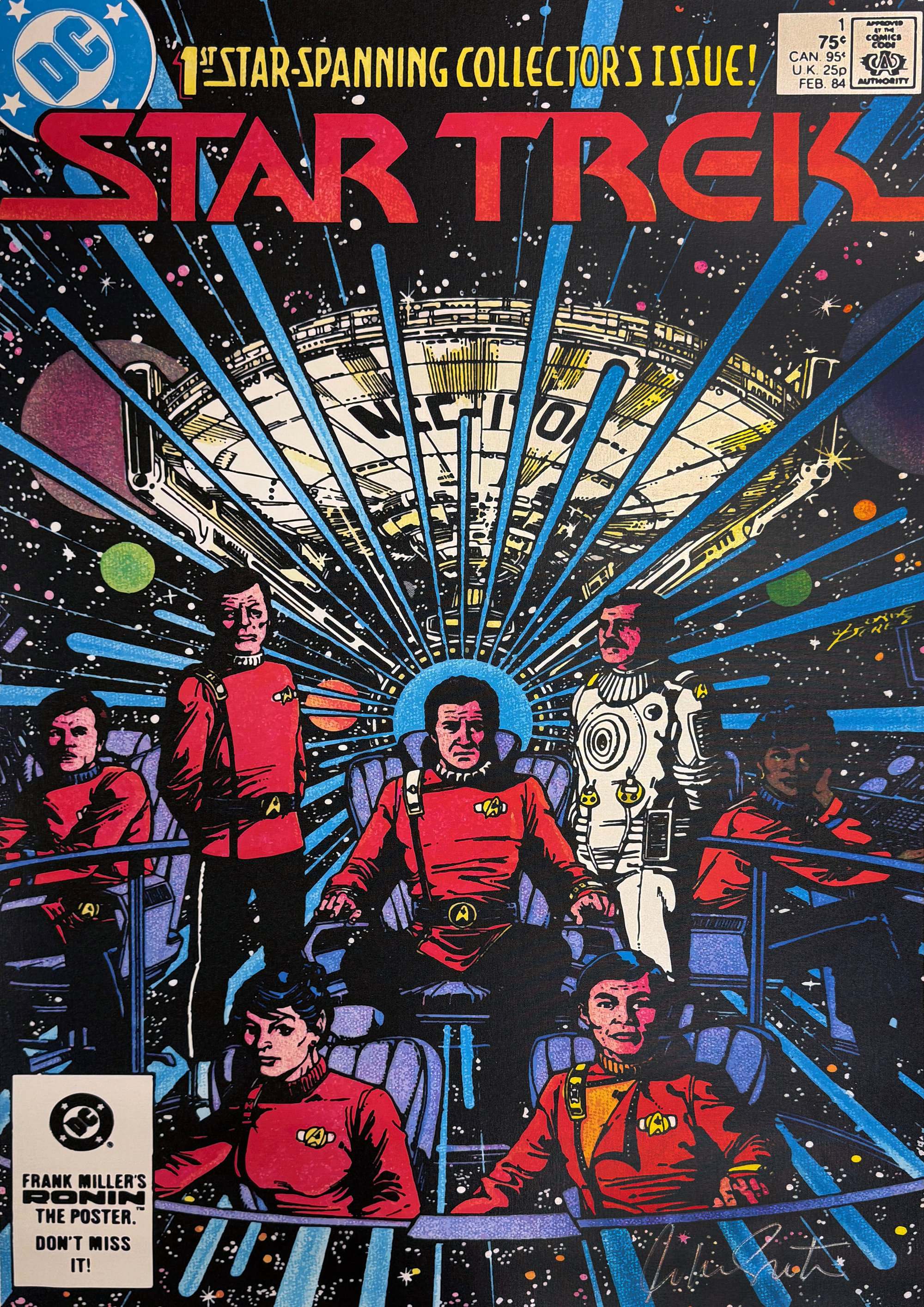 Star Trek (DC Volume 1), Unique Canvas Signed by William Shatner