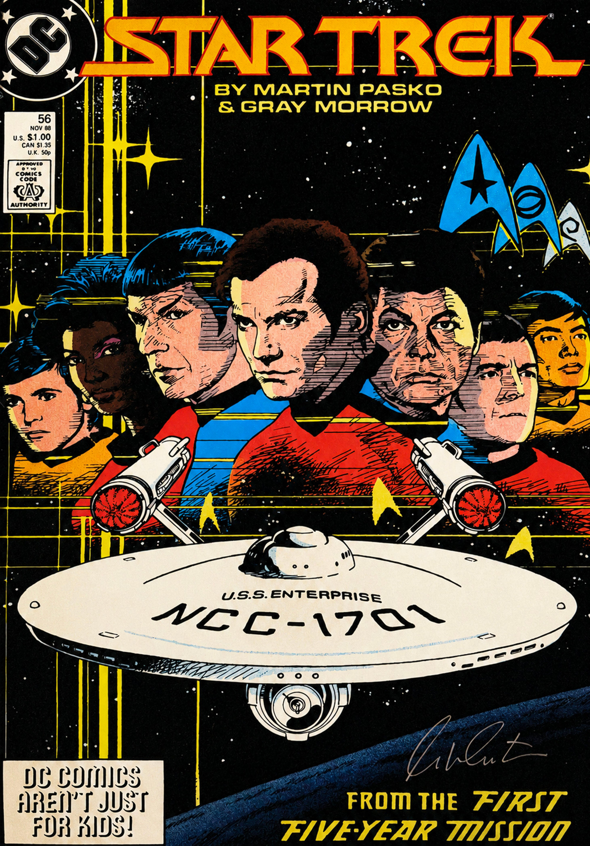 Star Trek #56 - A Small Matter of Faith, Unique Canvas Signed by William Shatner